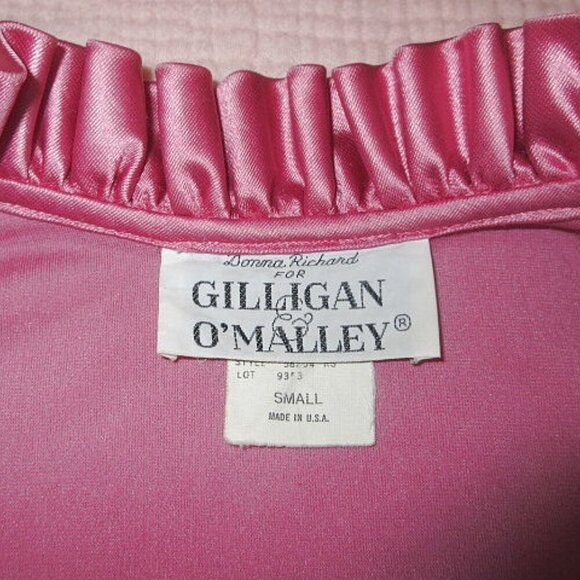 Vtg Gilligan & O'Malley Velour Nightgown Robe Size S Long Pockets Prairie Modest - Picture 6 of 12